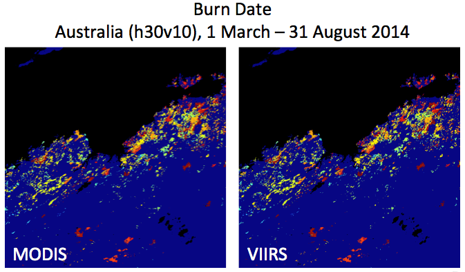 BurnArea MODIS vs VIIRS